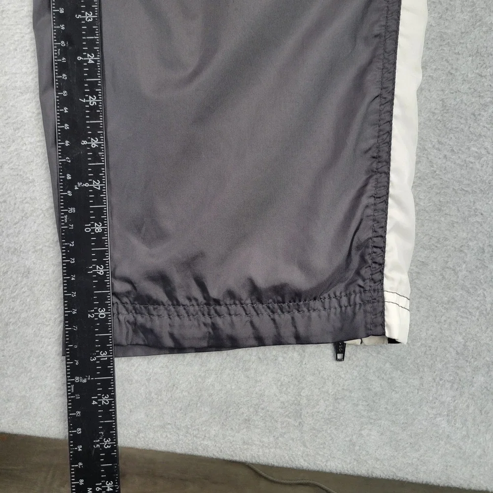 Nike Track Pants Womens Medium Black White Side Stripe Mesh Lined Nylon 90s